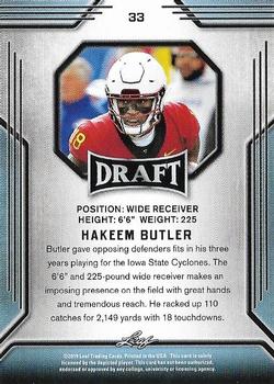 2019 Leaf Draft - Gold #33 Hakeem Butler Back