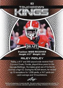 2019 Leaf Draft - Gold #83 Riley Ridley Back