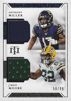 2018 Panini National Treasures - Rookie NFL Gear Combo Materials #GCM-38 Anthony Miller / J'Mon Moore Front