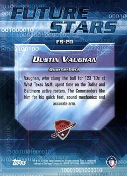 2019 Topps AAF - Future Stars #FS-20 Dustin Vaughan Back