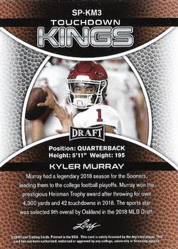 2019 Leaf Draft - Kyler Murray SPs #SP-KM3 Kyler Murray Back