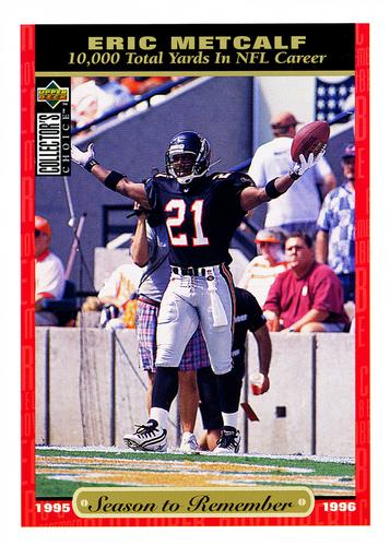 1996 Collector's Choice Season to Remember Blow-ups #46 Eric Metcalf Front