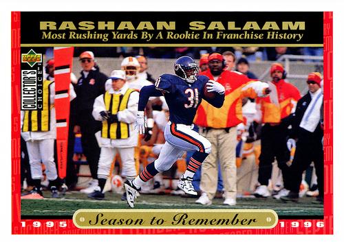 1996 Collector's Choice Season to Remember Blow-ups #49 Rashaan Salaam Front