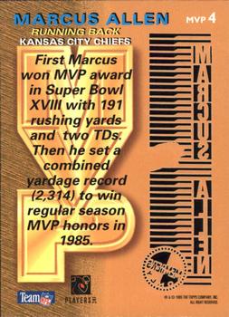 1995 Stadium Club - MVPs Members Only #MVP4 Marcus Allen Back