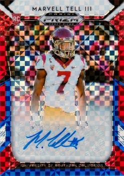 2019 Panini Prizm Draft Picks - Draft Picks Prizms Red White and Blue Autographs #167 Marvell Tell III Front