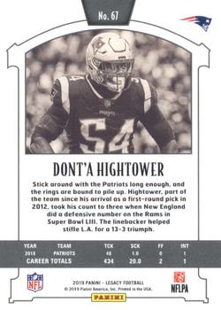 2019 Panini Legacy #67 Dont'a Hightower Back
