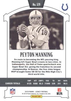 2019 Panini Legacy #129 Peyton Manning Back