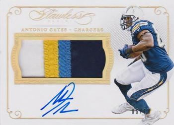 2018 Panini Flawless - 2015 Flawless Patches Autographs Gold #PA-AG Antonio Gates Front