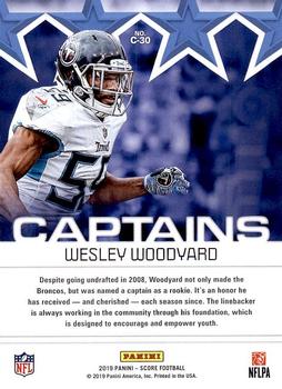 2019 Score - Captains #C-30 Wesley Woodyard Back