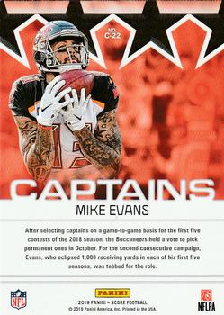 2019 Score - Captains Red #C-22 Mike Evans Back