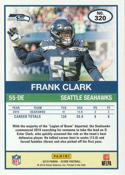 2019 Score - Gold #320 Frank Clark Back