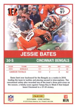 2019 Score - Red #97 Jessie Bates Back