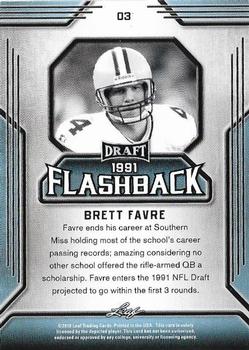 2019 Leaf Draft - Draft Flashback Gold #03 Brett Favre Back