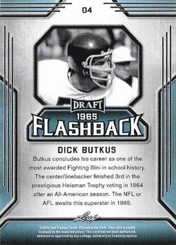 2019 Leaf Draft - Draft Flashback Gold #04 Dick Butkus Back