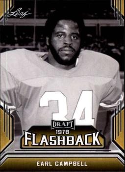 2019 Leaf Draft - Draft Flashback Gold #05 Earl Campbell Front