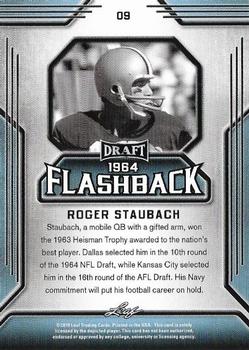 2019 Leaf Draft - Draft Flashback Gold #09 Roger Staubach Back