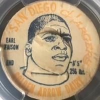 1962 Golden Arrow Dairy San Diego Chargers Caps #NNO Earl Faison Front