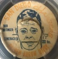 1962 Golden Arrow Dairy San Diego Chargers Caps #NNO Bob Mitinger Front