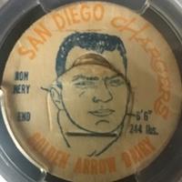 1962 Golden Arrow Dairy San Diego Chargers Caps #NNO Ron Nery Front