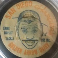 1962 Golden Arrow Dairy San Diego Chargers Caps #NNO Ernie Wright Front