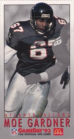 1993 GameDay McDonald's Atlanta Falcons #2 Moe Gardner Front