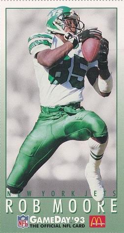 1993 GameDay McDonald's New York Jets #8 Rob Moore Front