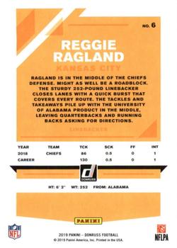 2019 Donruss #6 Reggie Ragland Back
