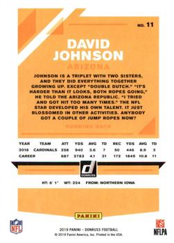 2019 Donruss #11 David Johnson Back