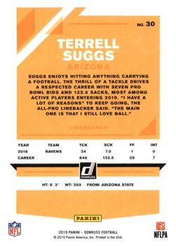 2019 Donruss #30 Terrell Suggs Back