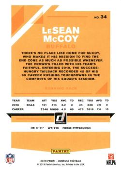 2019 Donruss #34 LeSean McCoy Back