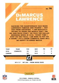 2019 Donruss #76 DeMarcus Lawrence Back