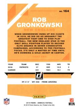 2019 Donruss #164 Rob Gronkowski Back