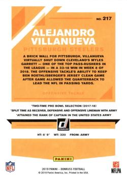 2019 Donruss #217 Alejandro Villanueva Back