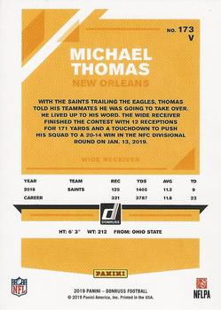 2019 Donruss #173V Michael Thomas Back