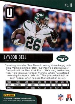 2019 Panini Unparalleled #8 Le'Veon Bell Back