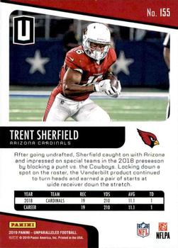 2019 Panini Unparalleled #155 Trent Sherfield Back