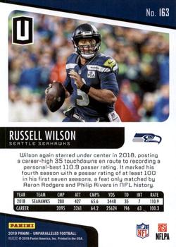 2019 Panini Unparalleled #163 Russell Wilson Back