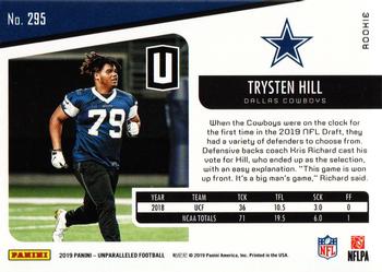 2019 Panini Unparalleled #295 Trysten Hill Back