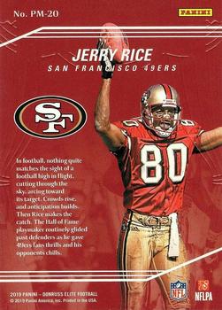 2019 Donruss Elite - Playmakers #PM-20 Jerry Rice Back