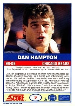 2019 Score - 1989-2019 Score Buybacks #7 Dan Hampton Back