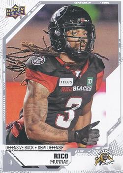 2019 Upper Deck CFL #123 Rico Murray Front
