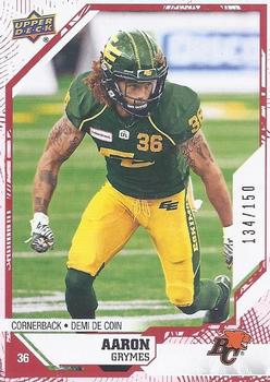 2019 Upper Deck CFL - Red Border #12 Aaron Grymes Front