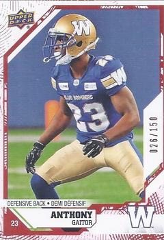 2019 Upper Deck CFL - Red Border #116 Anthony Gaitor Front