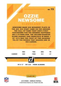 2019 Donruss - Jersey Number #72 Ozzie Newsome Back