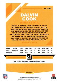2019 Donruss - Jersey Number #155 Dalvin Cook Back