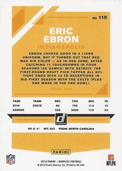 2019 Donruss - Press Proof Red #119 Eric Ebron Back