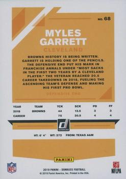 2019 Donruss - Press Proof Gold #68 Myles Garrett Back