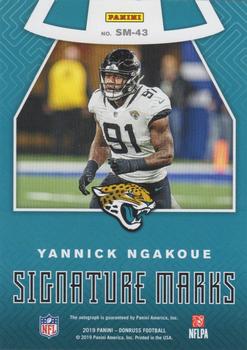 2019 Donruss - Signature Marks #SM-43 Yannick Ngakoue Back