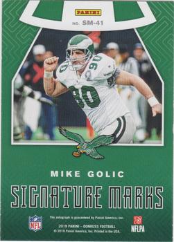 2019 Donruss - Signature Marks Red #SM-41 Mike Golic Back