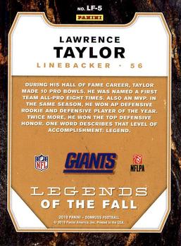 2019 Donruss - Legends of the Fall #LF-5 Lawrence Taylor Back
